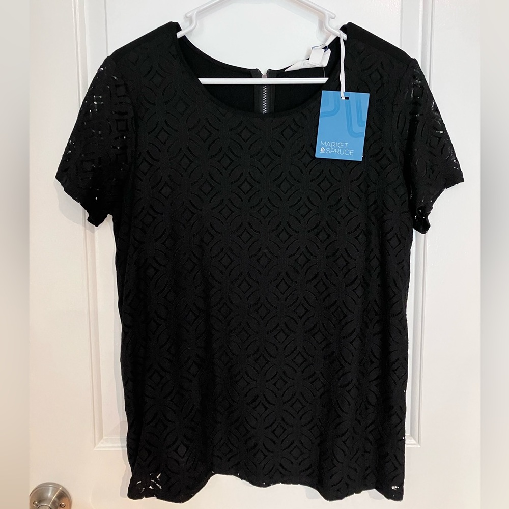Market & Spruce Crochet Blouse